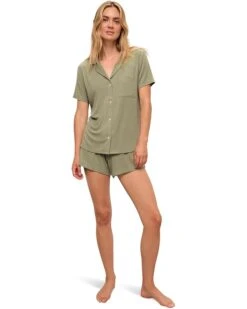 Eberjey Gisele Rib Relaxed Short PJ Set | Sleepwear -Eberjeric Store 61Hp39d 3RL. AC SR736920