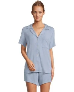 Eberjey Gisele Rib Relaxed Short PJ Set | Sleepwear -Eberjeric Store 61qvnV1bQFL. AC SR736920