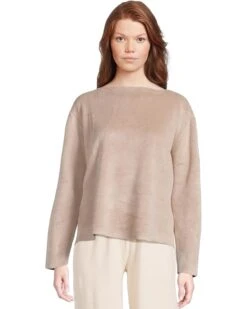 Eberjey Reversible Plush Raw Edge Pullover | Sleepwear