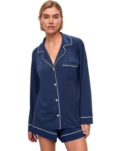 Eberjey Gisele Long Sleeve Top & Short PJ Set | Sleepwear