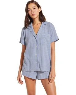 Eberjey Nautico Shortie Pajama Set | Sleepwear