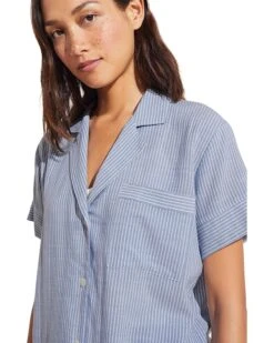 Eberjey Nautico Shortie Pajama Set | Sleepwear -Eberjeric Store 81Mww8iM 0L. AC SR736920